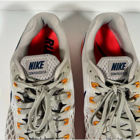 Nike Air Zoom Pegasus 34 Road Running Shoes Men 10.5 Gray Pink Athletic Sneakers main image 11